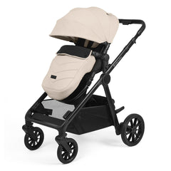 Ickle Bubba VIRGO Double Pram Pushchair Bundle Growing Family - Stone - showing the single pushchair forward-facing