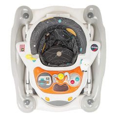 MyChild Space Shuttle 2-in-1 Walker/Rocker - Cosmic Grey - overhead view