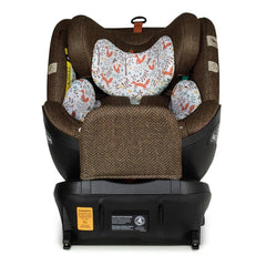 Cosatto All in All Ultra 360 Rotate i-Size Car Seat - Foxford Hall showing the seat in its rear-facing position