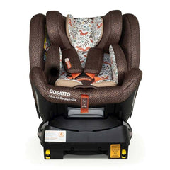 Cosatto All in All Ultra 360 Rotate i-Size Car Seat - Foxford Hall showing the seat`s newborn liner and 5-point safety harness