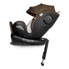 Cosatto All in All Ultra 360 Rotate i-Size Car Seat - Foxford Hall side view, showing the seat rear-facing and reclined