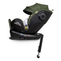 Cosatto All in All Ultra 360 Rotate i-Size Car Seat - Bureau side view, showing the seat rear-facing and reclined