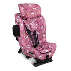 Cosatto Axkid Minikid 4 Car Seat - Unicorn Garden  - shown with its headrest fully extended