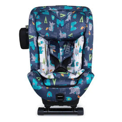 Cosatto Axkid Minikid 4 Car Seat - Dragon Kingdom - front view, shown with its removable insert