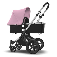 Bugaboo Cameleon 3 Plus Aluminium/Black 2-in-1 Pram/Pushchair - Soft Pink - showing the pram