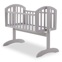 Obaby Sophie Swinging Crib - Warm Grey, showing the crib without a mattress