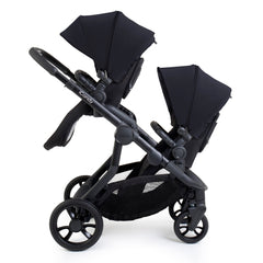 iCandy Orange 4 Twin Bundle - Black Edition - shown as the pushchair with two parent-facing seat units