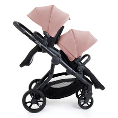 iCandy Orange 4 Twin Bundle - Rose - shown as the pushchair with two seat units, one parent-facing and one forward-facing