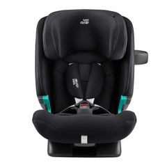 Britax Advansafix PRO i-Size Car Seat - Classic Deep Black - front view with 5-point harness