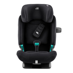 Britax Advansafix PRO i-Size Car Seat - Classic Deep Black - front view with XP-Pad and SecureGuard