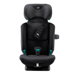 Britax Advansafix PRO i-Size Car Seat - Style Carbon Black - front view with headrest fully raised