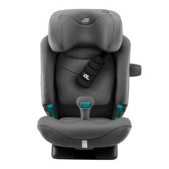 Britax Advansafix PRO i-Size Car Seat - Style Mineral Grey - front view with XP-Pad and SecureGuard