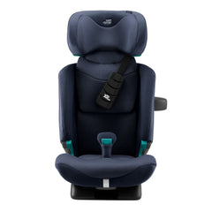 Britax Advansafix PRO i-Size Car Seat - Style Night Blue - front view with headrest fully raised