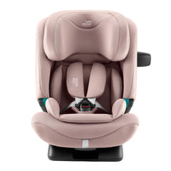 Britax Advansafix PRO i-Size Car Seat - Style Dusty Rose - front view with 5-point harness