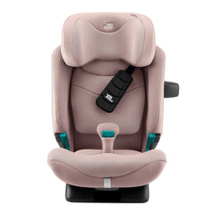 
Britax Advansafix PRO i-Size Car Seat - Style Dusty Rose - front view with XP-Pad and SecureGuard