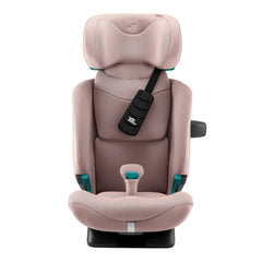 Britax Advansafix PRO i-Size Car Seat - Style Dusty Rose - front view with headrest fully raised