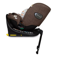 Cosatto All in All Extra i-Size 360 Car Seat - Foxford Hall - side view, rear-facing and reclined