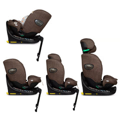 Cosatto All in All Extra i-Size 360 Car Seat - Foxford Hall - side view, rear-facing and forward-facing