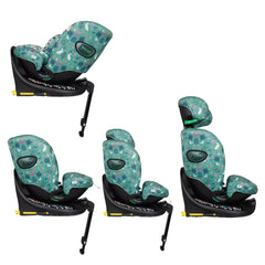 Cosatto All in All Extra i-Size 360 Car Seat - Masquerade - side view, rear-facing and forward-facing