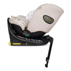 Cosatto All in All Extra i-Size 360 Car Seat - Whisper - side view, rear-facing and reclined