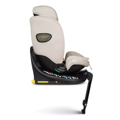 Cosatto All in All Extra i-Size 360 Car Seat - Whisper - side view, forward-facing with support leg