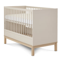 Obaby Astrid Mini Cot Bed - 120x60cm Satin - showing the cot with the mattress base at its highest level