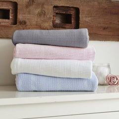 Clair De Lune Cellular Cot Blanket - showing the available colours