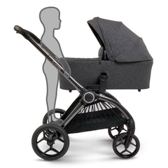 iCandy Core - Dark Grey - showing the pram and its integrated ride-on board