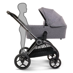 iCandy Core - Light Grey - showing the pram and its integrated ride-on board