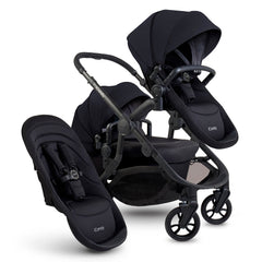 iCandy Orange 4 Double Bundle - Black Edition - showing the pram pushchair with second seat