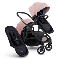 iCandy Orange 4 Double Bundle - Rose - showing the pram pushchair with second seat