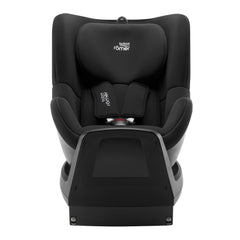 Britax Dualfix M Plus 360 Rotating i-Size Car Seat - Space Black - front view, rear-facing with rebound bar