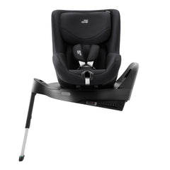 Britax Dualfix Pro M i-Size 360 Rotating Car Seat - Classic Deep Black - side view with seat swivelled to the side