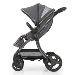 egg2 Luxury Bundle (Quartz) - showing a side view of the pushchair and the ventilation panel in the hood