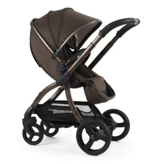 egg3 Stroller parent-facing side view - Chocolate Velvet