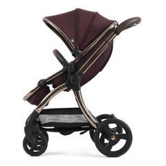 egg3 Pushchair - Mulberry - side view, forward-facing