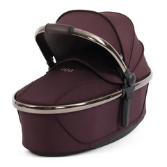 egg3 Carrycot - Mulberry - shown with hood fully extended