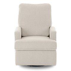 Madison Electric Swivel Glider Recliner Chair - Teddy Ivory, front view