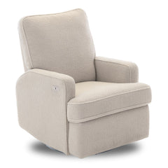 Madison Electric Swivel Glider Recliner Chair - Teddy Ivory