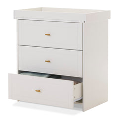 Obaby Evie Changing Unit - White - shown with the changing top (bedding etc not included)