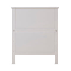 Obaby Evie Cot Bed (140x70cm) White - showing the cot`s end panel with splits for use in junior bed