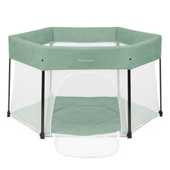 Ickle Bubba Fiesta Pop-Up Playpen - Sage Green - front view, zipped access door