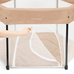 Ickle Bubba Fiesta Pop-Up Playpen - Biscuit - zipped door