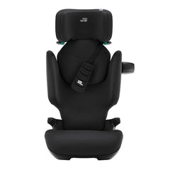 Britax Kidfix PRO i-Size Car Seat - Classic Space Black - front view with headrest fully raised