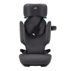 Britax Kidfix PRO i-Size Car Seat - Classic Midnight Grey - front view with headrest fully raised