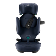 Britax Kidfix PRO i-Size Car Seat - Style Night Blue - front view with headrest fully raised