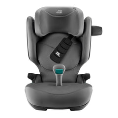 Britax Kidfix PRO i-Size Car Seat - Style Mineral Grey - front view with SICT extended