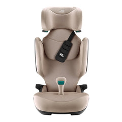 Britax Kidfix PRO i-Size Car Seat - Style Teak - front view with headrest fully raised