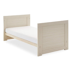 Obaby Nika Cot Bed (Oatmeal) - showing the junior bed (mattress not included, available separately)