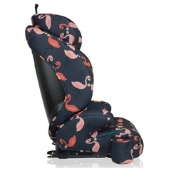 Cosatto Ninja 2 i-Size Car Seat - Pretty Flamingo side view showing ISOFIX brackets